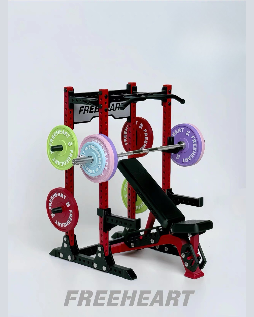 Mini Power Squat Rack Gym Collectible (Red Rack)
