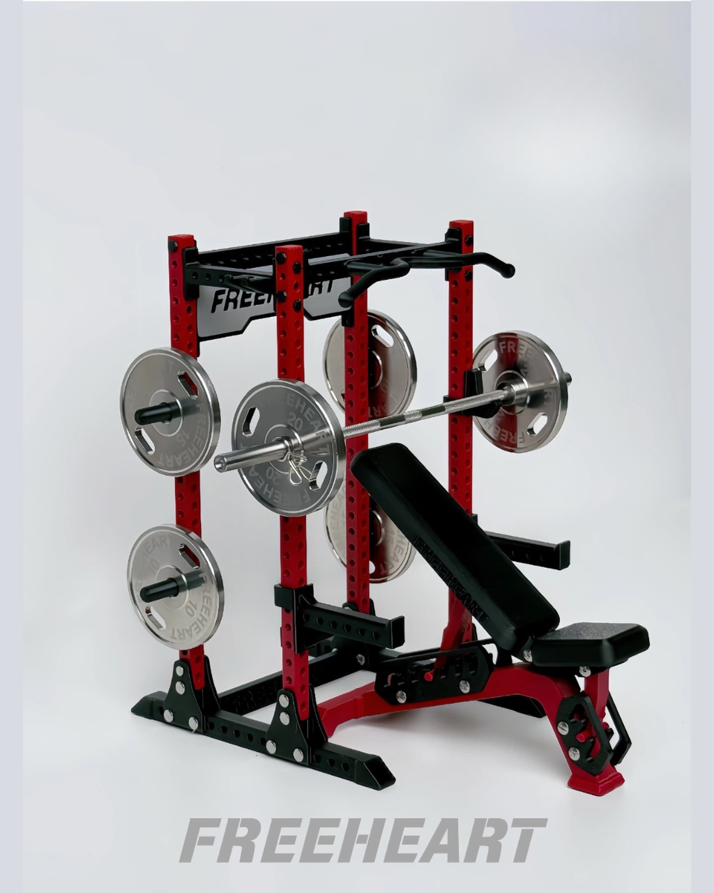 Mini Power Squat Rack Gym Collectible (Red Rack)